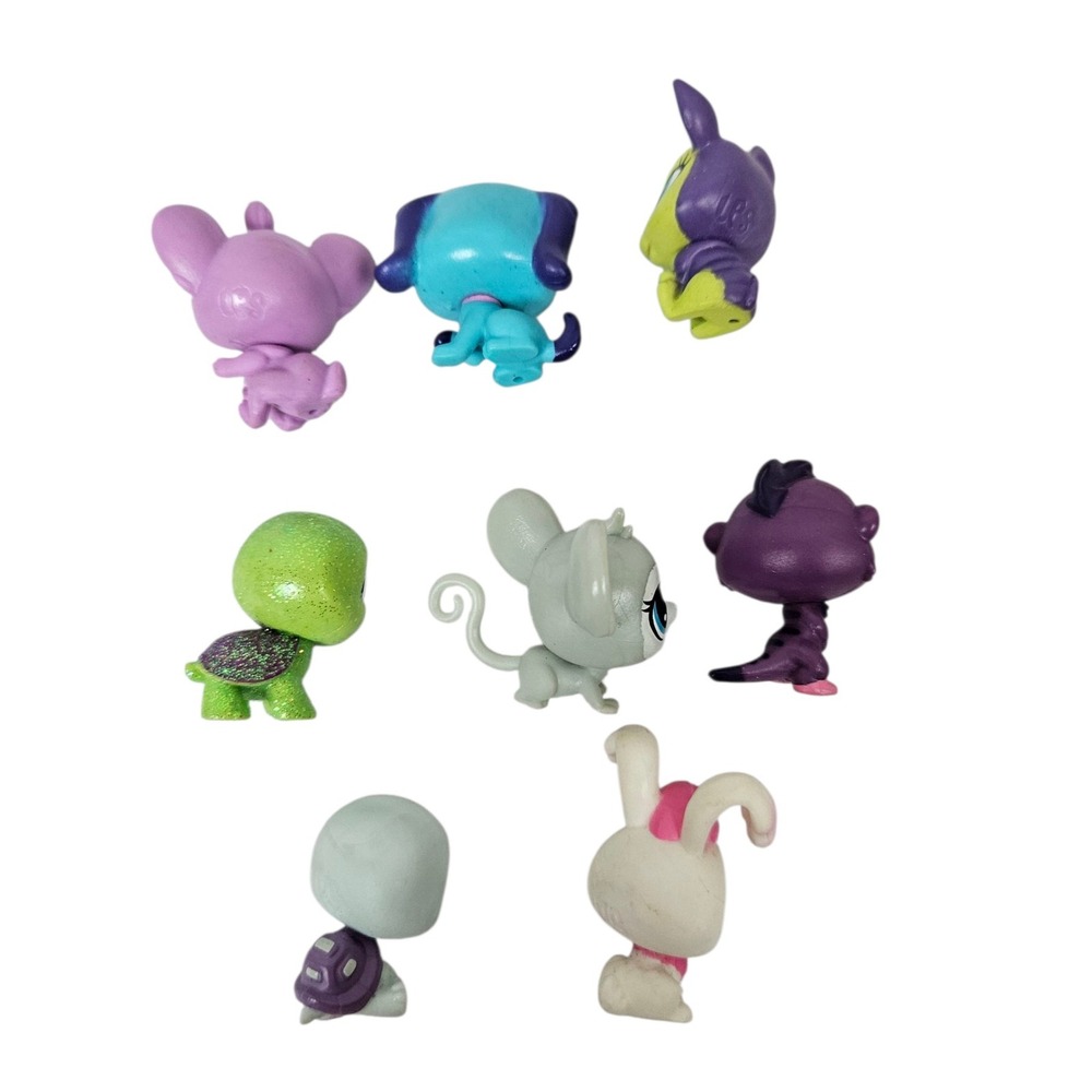 Littlest Pet Shop Mini LPS Figures Lot of 8 Toy Collection Cute Animals A103 - Picture 2 of 11